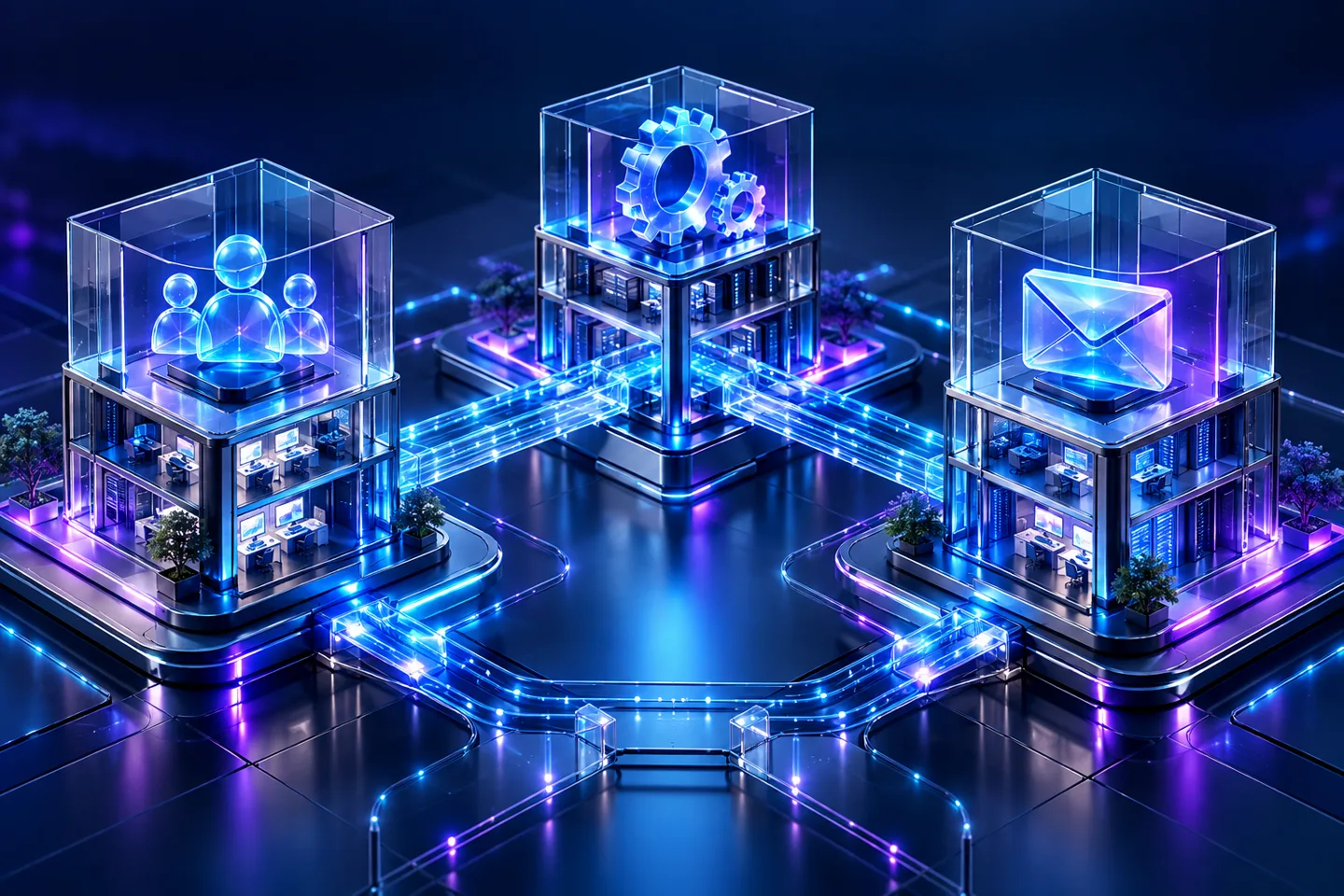 Illustration : connexion CRM ERP