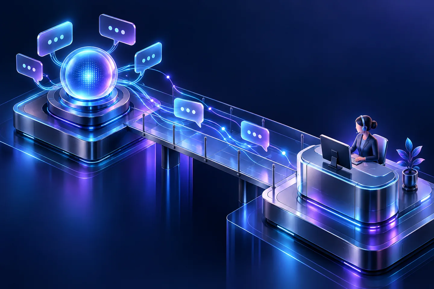 Illustration : automatisation support client IA